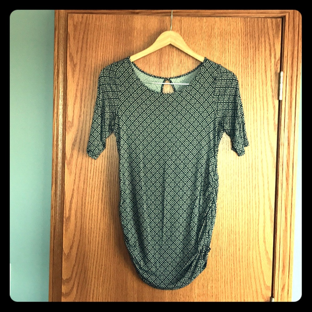 B & W Maternity Blouse